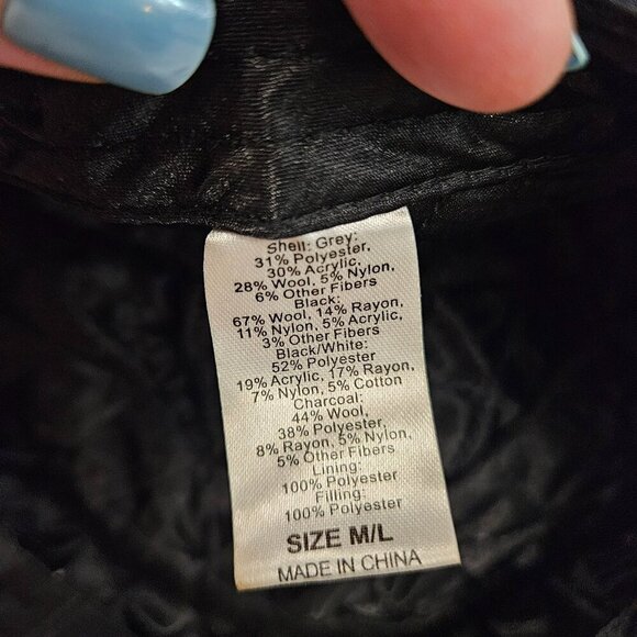 Patchwork Flat Cap‎ M/L Wool Blend Herringbone Houndstooth Design Newsboy Retro - Picture 5 of 10